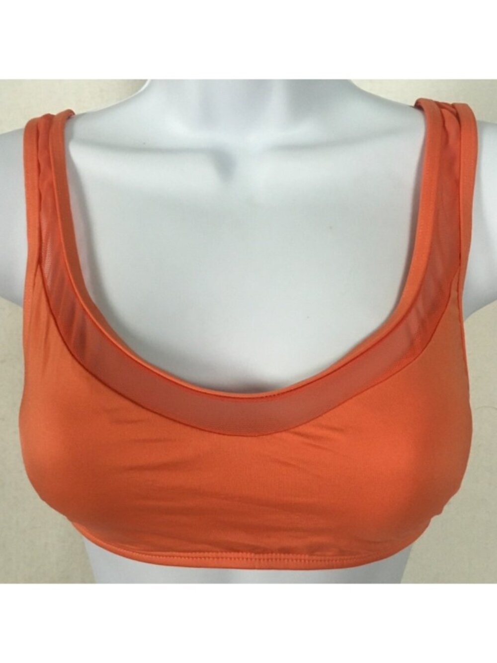 Mossimo Swim Suit Top Size SP Orange Wide Straps Ties in Back New no Tags